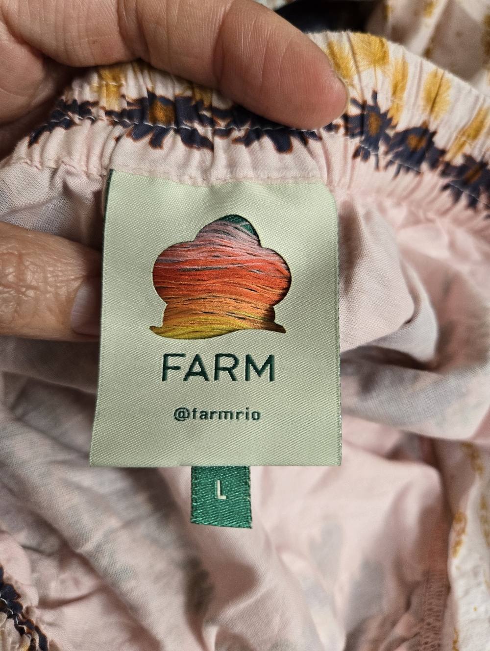 FARM Rio Peach Floral One-Shoulder Maxi Dress - Picture 8 of 8